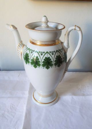 Antique Meissen Coffee Pot From The Swan Service Circa 1830 Biedermeier