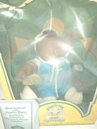 VINTAGE African American Boy Cabbage Patch Kid Preemie Blue Outfit W/Certificate 3