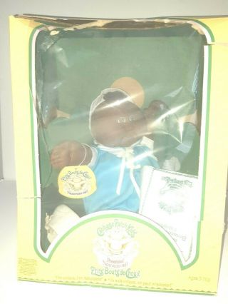 VINTAGE African American Boy Cabbage Patch Kid Preemie Blue Outfit W/Certificate 4