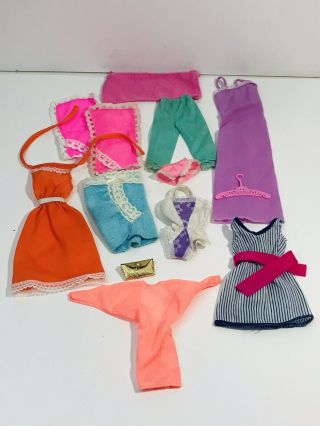 Vtg Mostly 70’s Barbie Dresses Sleep Wear Towels Model Muse Ooak