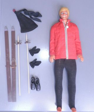 Ken Doll Ski Outfit Skis Vintage 1960s - 1970s ??