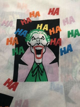 The Joker Vintage 1989 Batman Dc Comics Twin Size Fitted Sheet Fabric