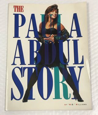 Vintage The Paula Abdul Story Promo Book By W.  B.  Williams 1990 W/ Poster