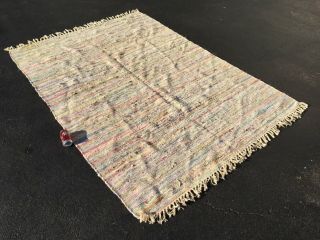 Huge Gorgeous Vintage /antique Handmade Swedish Rag Rug Carpet Estate Find