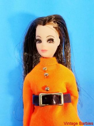 Topper Dawn Angie Doll W/orange Outfit Near Vintage 1970 