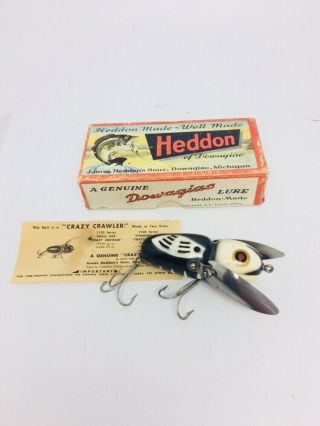 Vintage Heddon Crazy Crawler Fishing Lure 2100 With Box