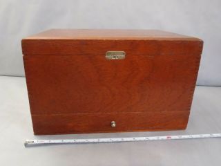 Antique Hand Made Large Wooden Sewing Jewelry Box 14 "