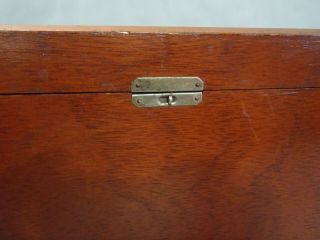 Antique Hand Made Large Wooden Sewing Jewelry Box 14 