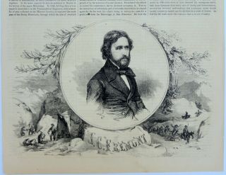 1856 Ballou ' s Pictorial newspaper profile JOHN C.  FREMONT 1st Repub.  Pres.  Cand. 2