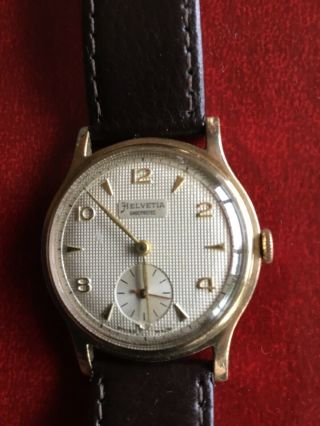Vintage Helvetia Mans Rolled Gold Wind Watch 2