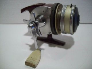 1950 ' s Vtg TED WILLIAMS Sears Model 440 Spinning Fishing Reel w/Case USA Made 5