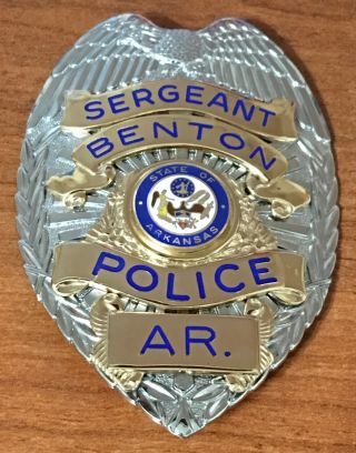 Benton Ar Police Sergeant Badge - Obsolete
