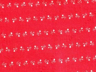 Back In Time Textiles Antique 1890 Red Calico Berries Fabric
