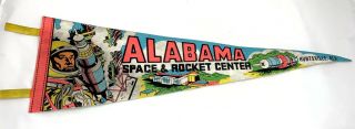 Vintage Alabama Space And Rocket Center Pennant Flag 25 "