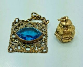 Two Antique/vintage Gold Filled Watch Fobs