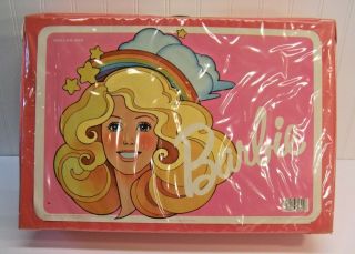 Vintage 1983 Mattel Tara Toy Company Barbie Doll Pink Suitcase
