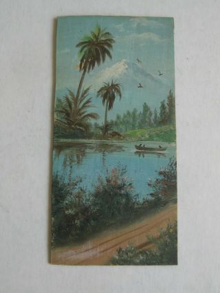 Antique Mary Wheeler Oil Plein Air Painting California Listed Artist Palm Trees