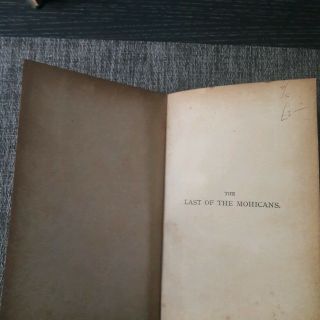 Antique books 1800 ' s The last of the Mohicans 1899 2