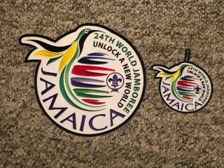 2019 World Scout Jamboree Jamaica Back Patch And Participant Patch