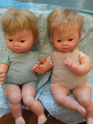Vintage Baby Dolls 13 " Set Of Two