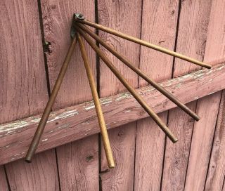 Antique 5 Swing Arm Wood Clothes Drying Rack Wall Mount For Herbs Linens Vintage