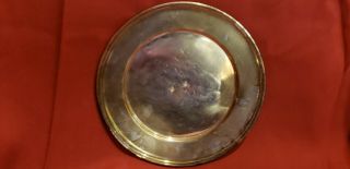 Small Antique Sterling Silver Plate,  6 " Gumps Of San Francisco 0129