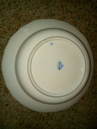 5 Meissen antique oval mark 9” Onion pattern flow blue deep well rimmed bowl 4