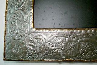 vintage Arts and Crafts metal photo picture Frame 27 x 21 cm 8