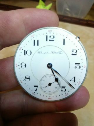 1905 16s 17j Hampden Wm Mckinley Pocket Watch Model 4