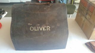 Antique Typewriter The Oliver Tin Carrying Case Top Lid Cover - For Parts/repair