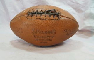 Vintage C 1950 Spalding Varsity Ncaa High School Leather Football 344 Paul Brown