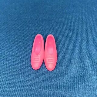Vintage Francie Doll Hot Pink Buckle Squishy Flats Japan Mod Shoes