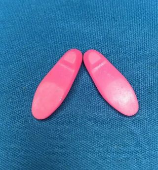 Vintage Francie Doll Hot Pink Buckle Squishy Flats Japan Mod Shoes 5