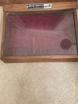 Buck Knife Counter Display Case Glass And Real Wood Dovetail Joinery