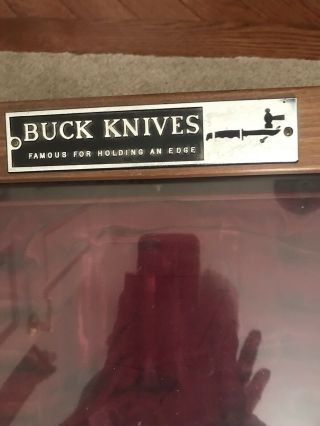 Buck Knife Counter Display Case Glass and Real Wood Dovetail Joinery 2