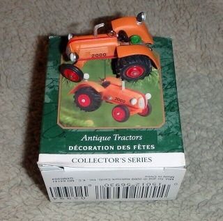 Hallmark Ornament Miniature Antique Tractors 4th In Series 2000 Euc