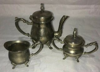 Vintage Godinger Silver Art Co Silver Plated Childs Tea Set
