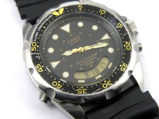 Vintage Rare Casio Diver Ad - 520 388 Module Mens Watch - 100m