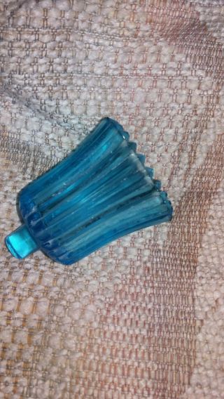 1 Vintage Home Interiors Blue Peg Glass Candle Votive Cups Sconce 3