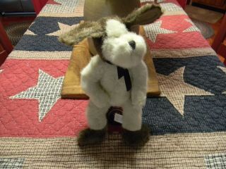 Boyds Bears Old White Tag Jointed White/brown Dog Ralph Poochstein ?? 10 "