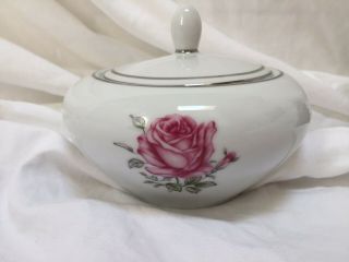 Vintage Imperial Rose China Japan,  Pink Rose 6702,  Sugar Bowl