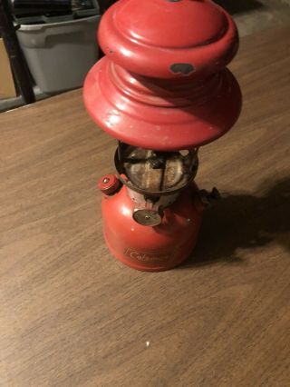 Vintage Coleman Lantern Red 200a No Handle No Globe