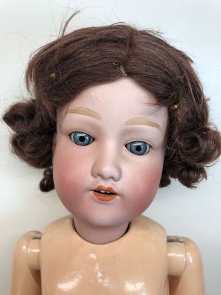 22” Antique Nippon Porcelain Head & Composition Body Repainted Jointed Sleep Eye 4