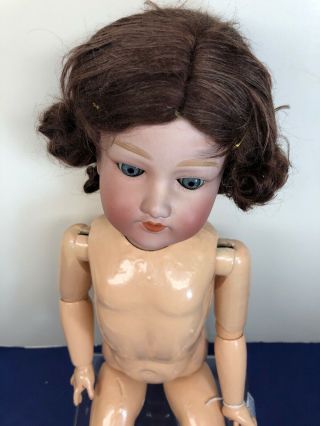 22” Antique Nippon Porcelain Head & Composition Body Repainted Jointed Sleep Eye 7