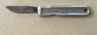 Antique L.  F.  &c.  1917 Ww1 Era Us Military Issue Mess Kit Aluminum/steel Knife