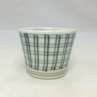 A511: Japanese Really Old Ko - Imari Blue - And - White Porcelain Cup Soba - Choko 1