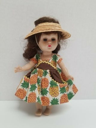 Vtg Tagged Vogue 8 " Ginny My Tiny Miss Pineapple Dress Bloomers Hat 1954 No Doll
