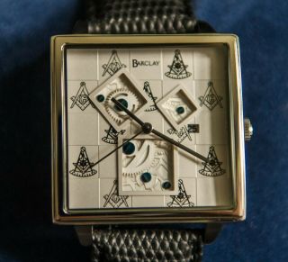 Barclay Past Master Masonic Watch - Leather Band - Only $69