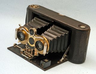 Antique Kodak Stereo In Expept The Bellows,  They Got Ripped.