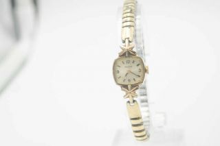 Vintage Bulova Mechanical Hand Winding Watch 10k Gf Case Analog Women 